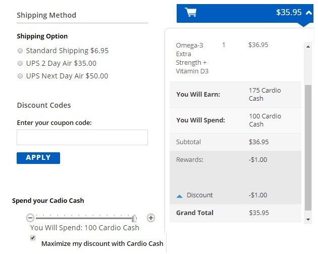 picture of the point slider tool on the checkout page to apply reward points on orders