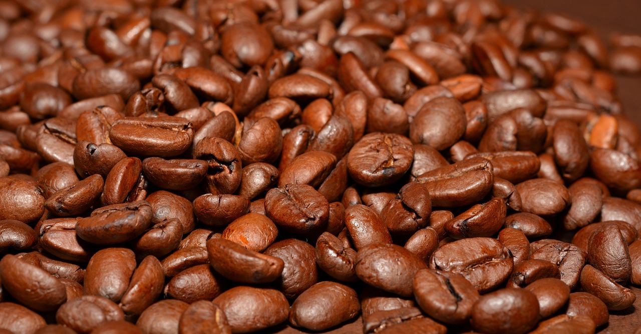 hundreds of coffee beans