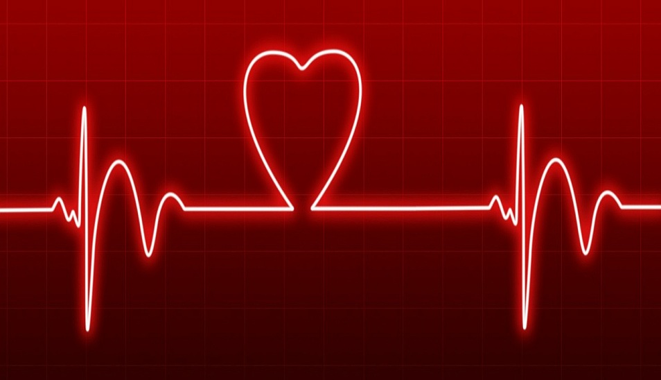 EKG with heart sign