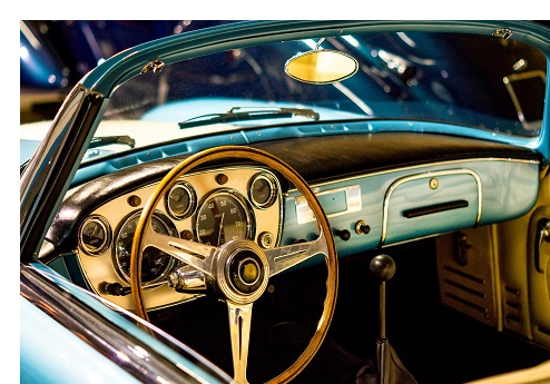 interior of a classic car
