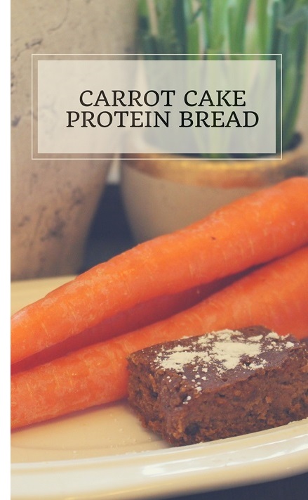2 carrots and cake slice | carrot cake protein bread