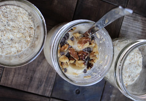 A Back to School Meal Done Right - Banana Walnut Overnight Oatmeal